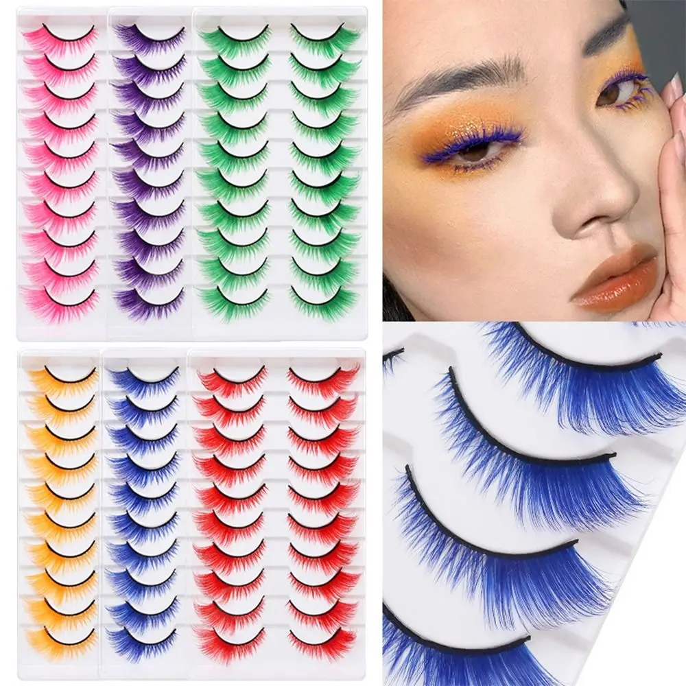 Eyelash Extension Cat Eye - 10 paar dramatische look gekleurde wimpers