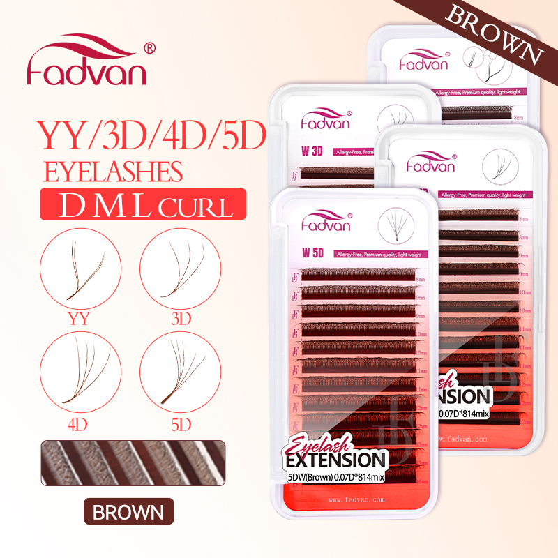 Faux Mink Lash - FADVAN Bruin 4D/3D/5D wimpers W Vorm