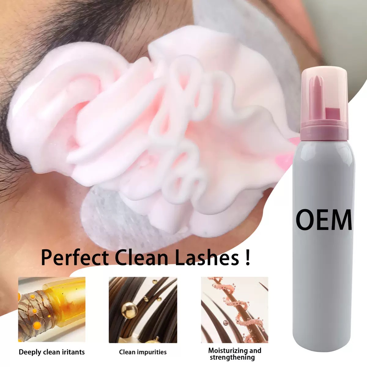 Aangepaste Slagroom Lash Shamp - Eyelash Extension Wash recensie en prijs