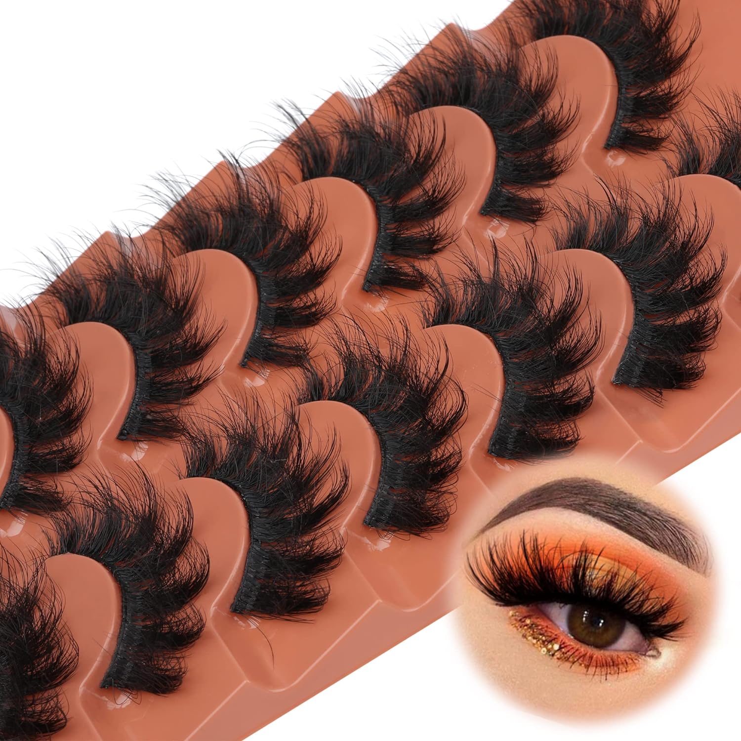 7pairs Pluizige Wimpers 8D Val - Eyelash Extension Cat Eye recensie en prijs