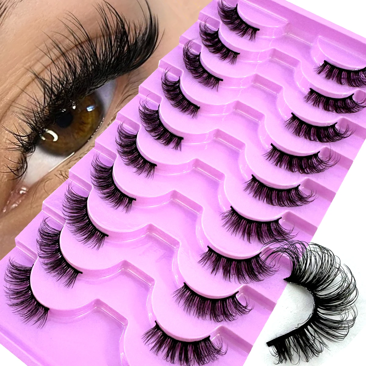 AMSDCN nieuwe half-eye 10 paar - Eyelash Extension Cat Eye recensie en prijs