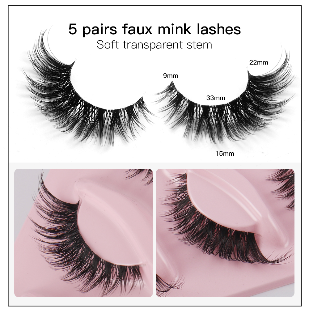 5 Pairs Cat Eye Wimpers Faux N - Eyelash Extension Cat Eye recensie en prijs
