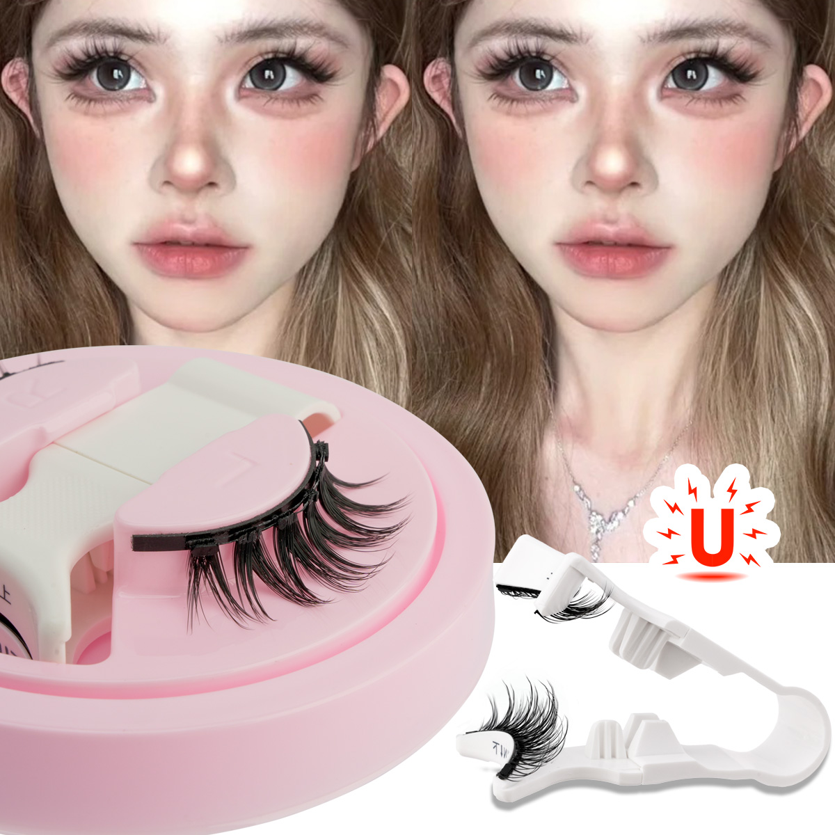 Nieuwe 1 paar magnetische wimp - Faux Mink Lash recensie en prijs