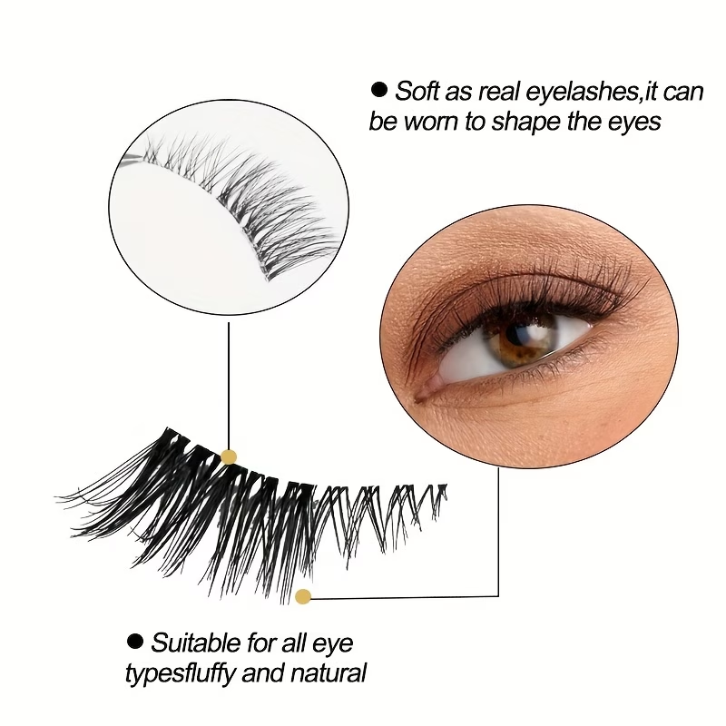 5 paar natuurlijke half-eyelin - Eyelash Extension Cat Eye recensie en prijs
